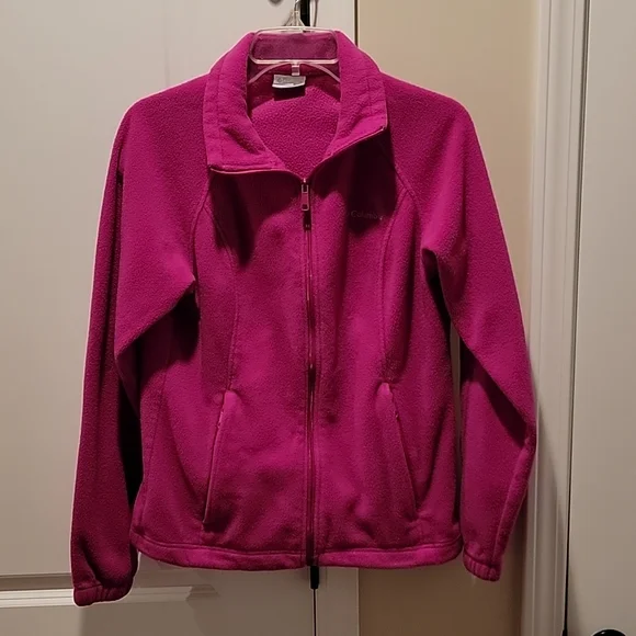 Columbia zippered pink fleece jacket - Picture 1 of 4